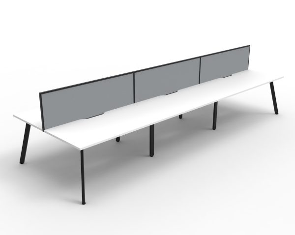 Eternity Profile Legs Double Desk 1800 With Screen