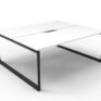 Infinity Loop Profile Double Desk 1800 With Screen