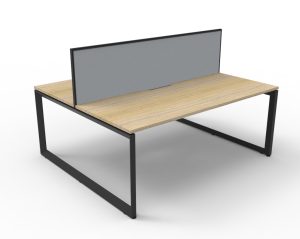 Infinity Loop Profile Double Desk 1500 With Screen