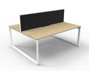 Infinity Loop Profile Double Desk 1800 With Screen