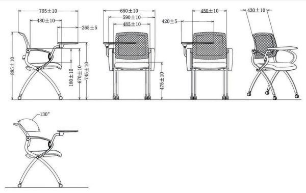 Zoom Training Chair with Castors Zoom Training Chair with Castors