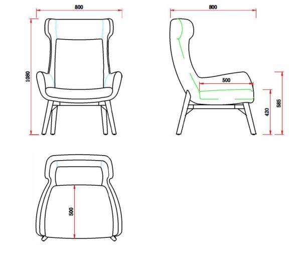 Calypso Wing Back Chair 