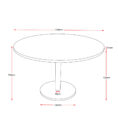 Rapid Flat Disc Round Meeting Table 1200 Chrome
