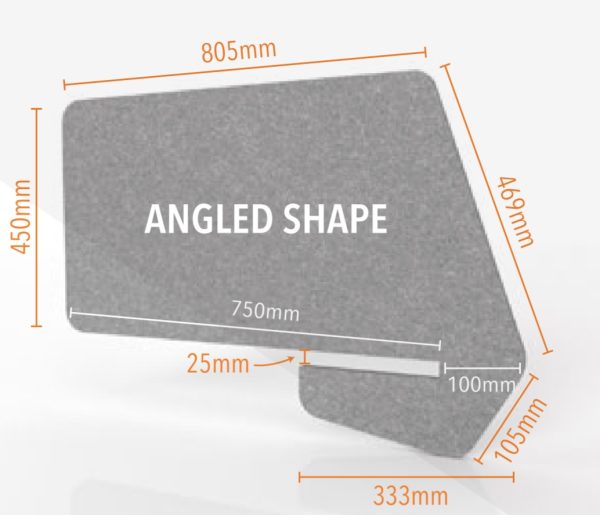 Divi Desk Mounted Angled Slip on Dividing Screen Divi Desk Mounted Angled Slip on Dividing Screen