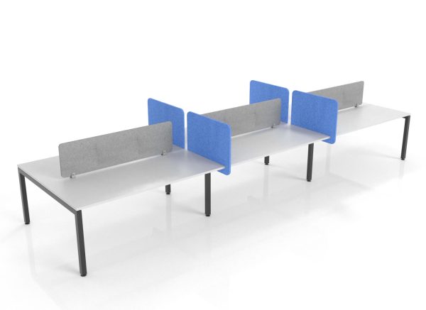 Divi Desk Mounted Slip on Dividing Screen - 2 Thickness Divi Desk Mounted Slip on Dividing Screen - 2 Thickness
