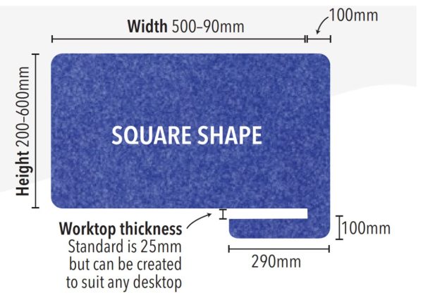 Divi Desk Mounted Slip on Dividing Screen - 2 Thickness Divi Desk Mounted Slip on Dividing Screen - 2 Thickness