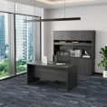 Open Slab End Desk 1500 x 750 - Blackened Linewood