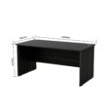 Open Slab End Desk 1500 x 750 - Blackened Linewood