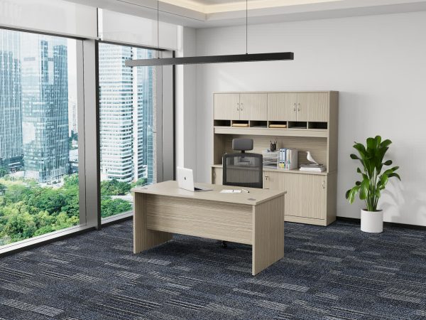 Open Slab End Desk 1800 x 750 - Tawny Linewood Open Slab End Desk 1800 x 750 - Tawny Linewood