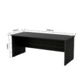 Open Slab End Desk 1800 x 750 - Blackened Linewood