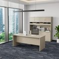 Open Slab End Desk 1800 x 900 - Blackened Linewood