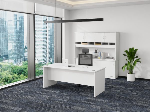 Open Slab End Desk 1800 x 900 - Blackened Linewood Open Slab End Desk 1800 x 900 - Blackened Linewood