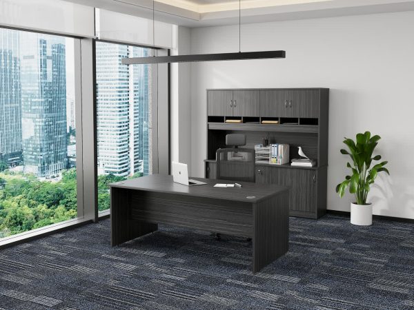 Desk And Universal Return 189 - Blackened Linewood Desk And Universal Return 189 - Blackened Linewood