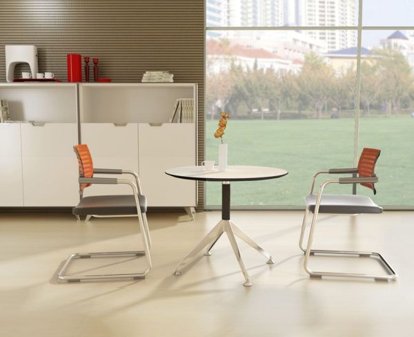 Novara Zebrano Round Meeting Table 900