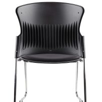 Eve PU Black Visitor Chair