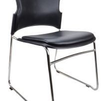 Eve PU Black Visitor Chair