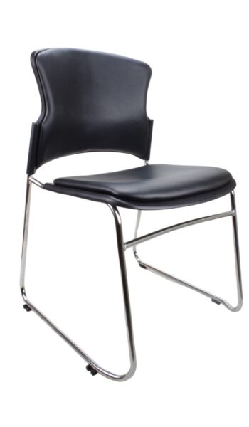 Eve PU Black Visitor Chair 