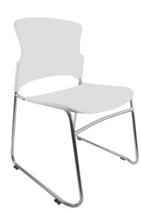 Eve Visitor Chair - All White Check Stock*