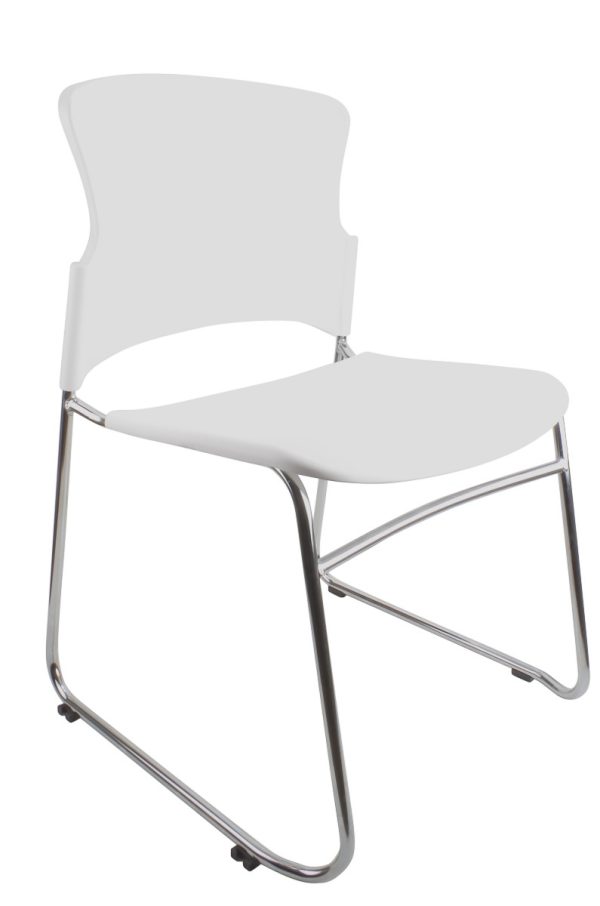 Eve Visitor Chair - All White Check Stock*