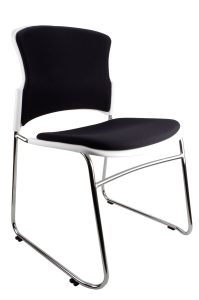 Eve Visitor Chair Black and White - Check Stock*