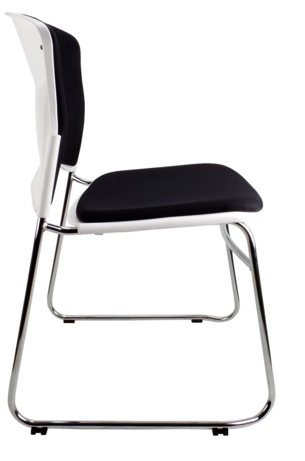Eve Visitor Chair Black and White - Check Stock* Eve Visitor Chair Black and White - Check Stock*