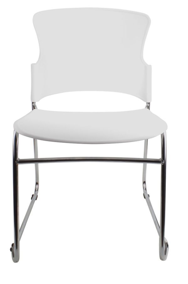 Eve Visitor Chair - All White Check Stock*