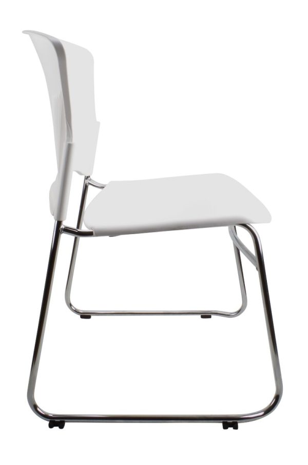 Eve Visitor Chair - All White Check Stock*