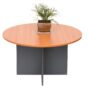 Round Meeting Table 900 with Cross Base - 5 Colours