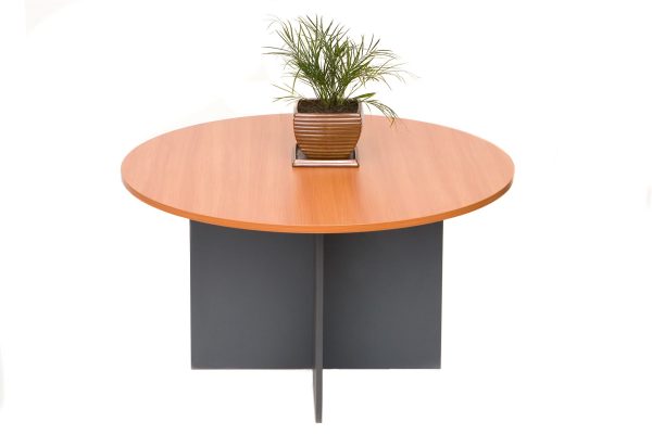 Round Meeting Table 1200 with Cross Base - 5 Colours Round Meeting Table 1200 with Cross Base - 5 Colours