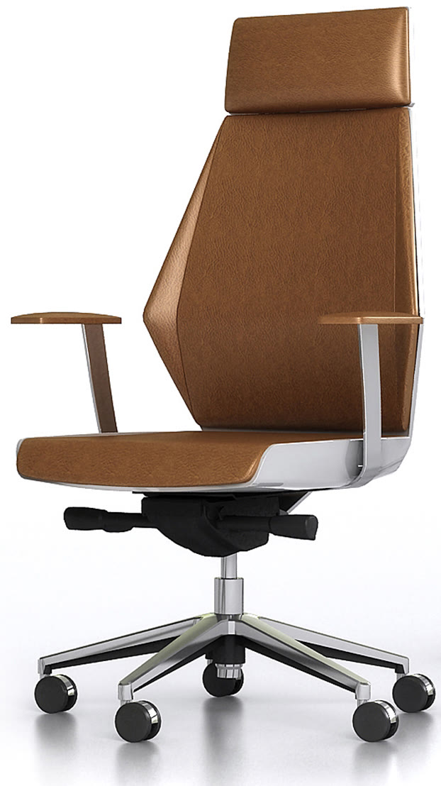 Executor IV Tan Leather Chair