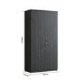 Full Door Storage Cupboard 1800H - Blackened Linewood