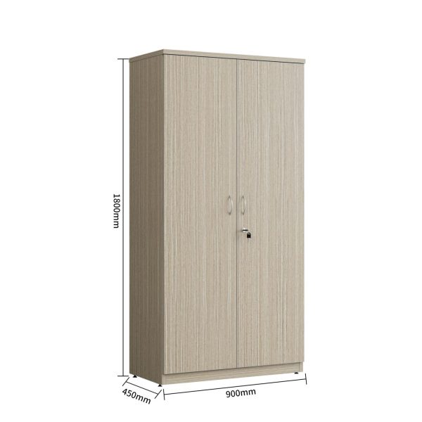 Full Door Storage Cupboard - Tawny Linewood 1800H