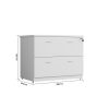 2 Drawers Lateral Filing Cabinet - 4 Colours