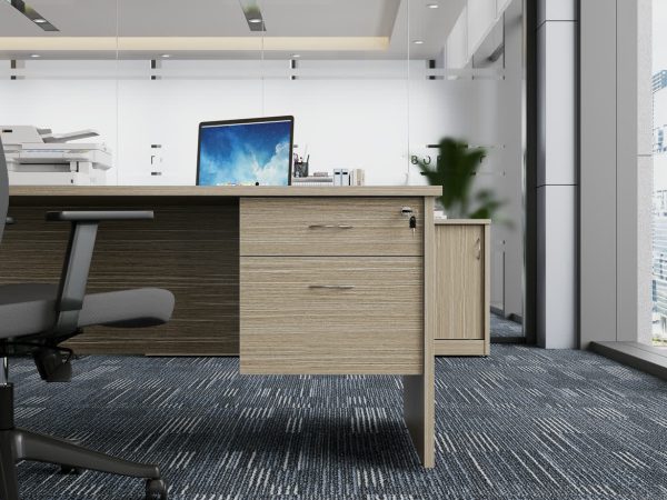 Fixed Pedestal 2 Drawers Tawny Linewood - 2 Colours