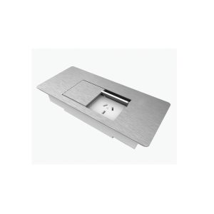 Flip in Desk Power Module 2 GPO - Silver