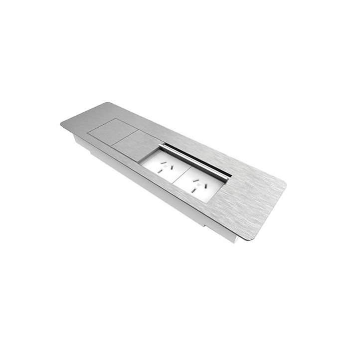 Flip in Desk Power Module 4 GPO - Silver