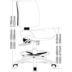 Galaxy 600 Drafting Chair - 2 Options