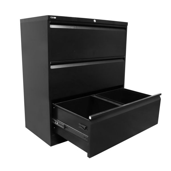 Go Heavy Duty Lateral Filing Cabinet 3 Drawer - 2 Colours