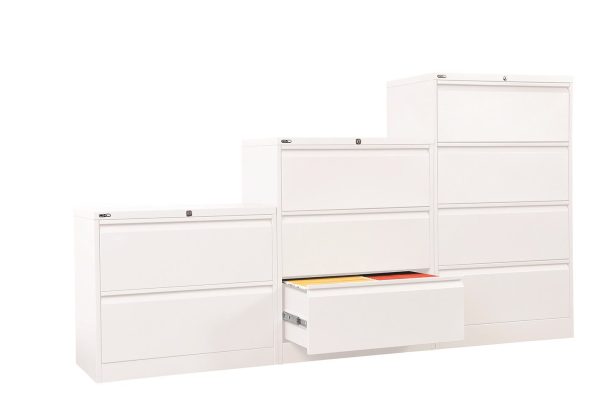 Go Heavy Duty Lateral Filing Cabinet 3 Drawer - 2 Colours