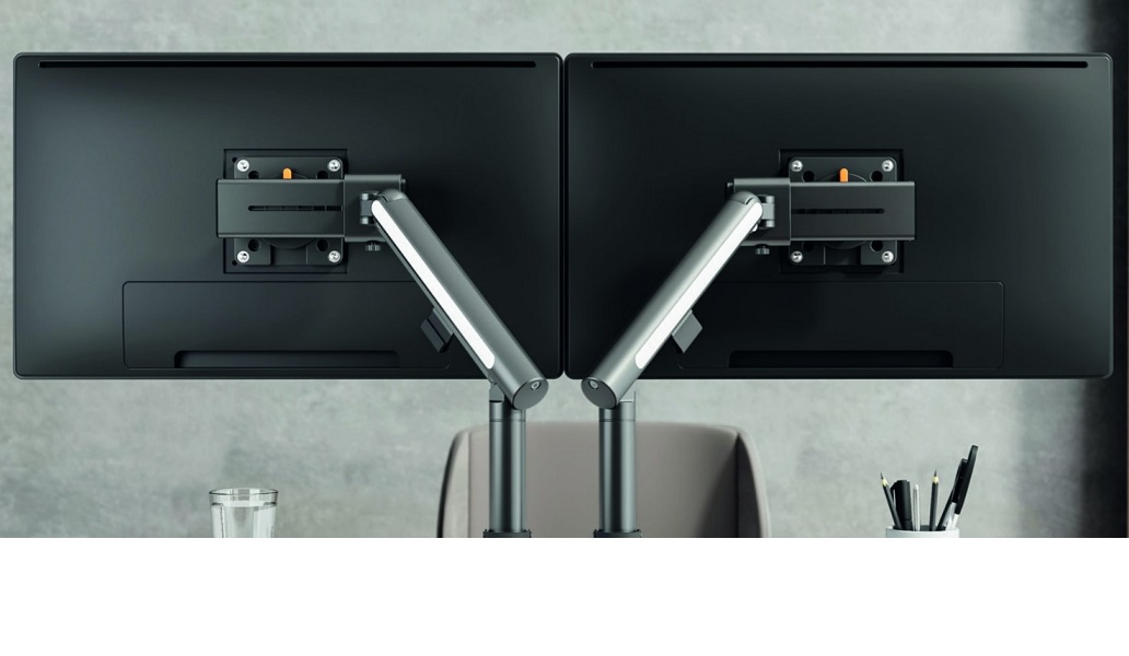 Glider Premium Double Monitor Arms