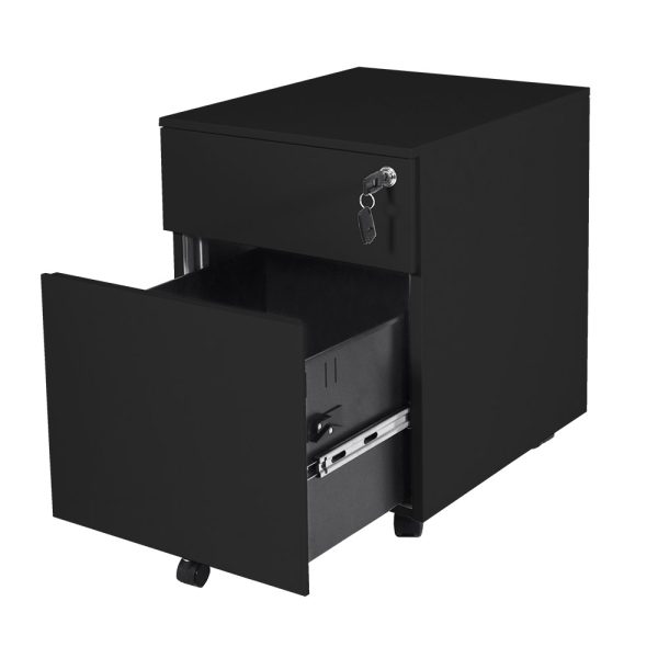 Low Metal Mobile Pedestal 2 Drawers 