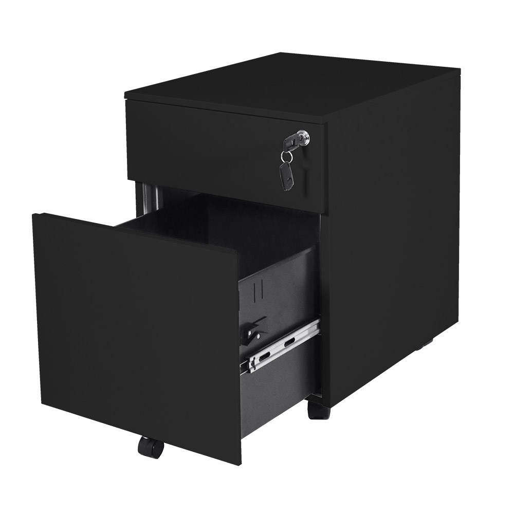 Low Metal Mobile Pedestal 2 Drawers