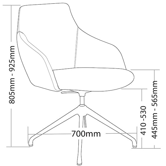 Gold Breakout Tub Chair - Pivot or Castor Frame Gold Breakout Tub Chair - Pivot or Castor Frame