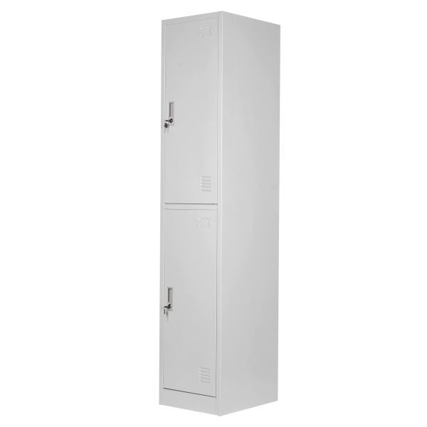 Zip 2 Door Metal Storage Locker - 2 Colours Zip 2 Door Metal Storage Locker - 2 Colours
