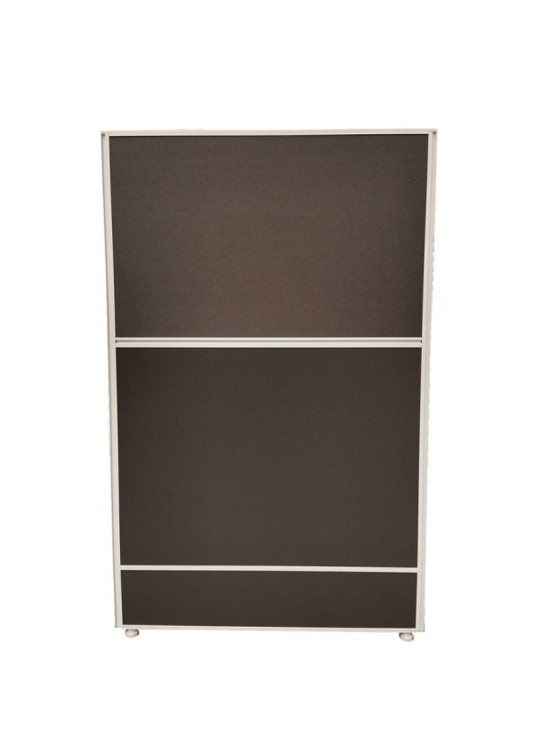 Charcoal Desk Partition with White Frame - 1200H