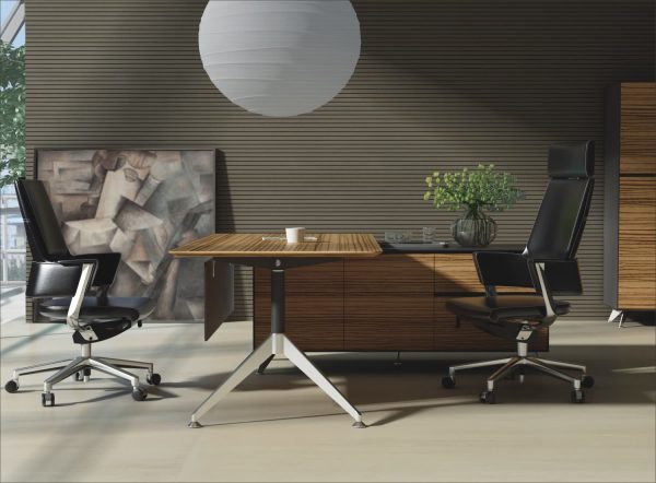 Novara Zebrano Round Meeting Table 900