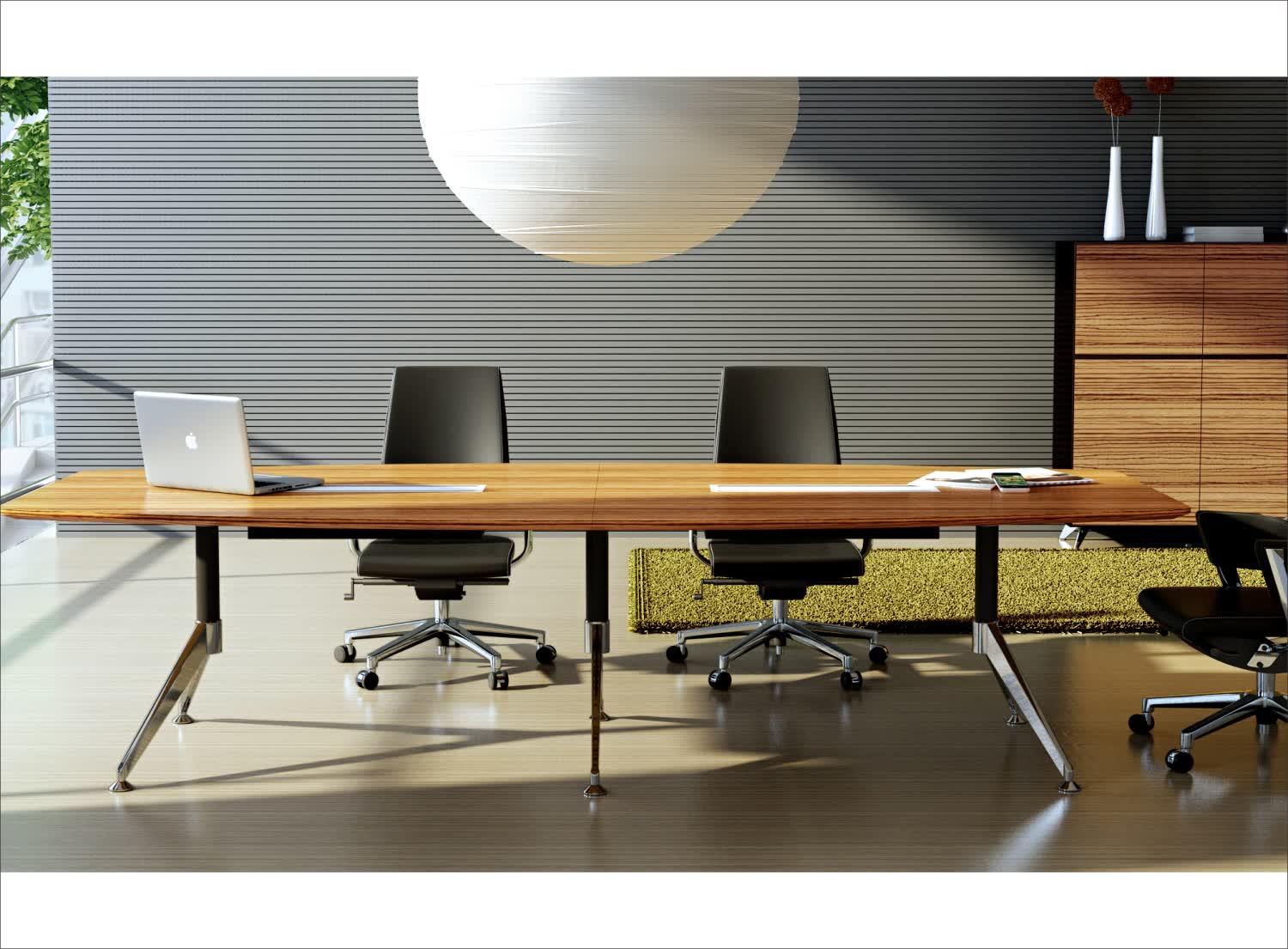 Novara Zebrano Boardroom Table 2400 x 1200