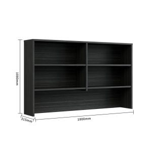 Desk Hutch 1800 - Blackened Linewood 