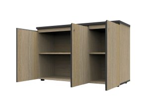 Infinity Swing Door or Hinge Door Credenza 1500 - WHITE or OAK