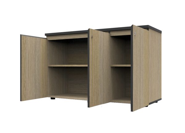 Infinity Swing Door or Hinge Door Credenza 1500 - WHITE or OAK